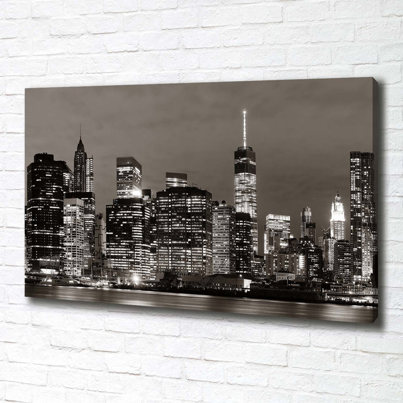 Manhattan New York - Wrapped Canvas Print
