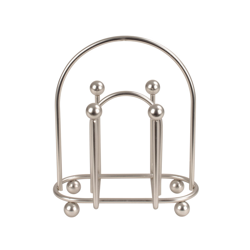 Porte-serviettes en arche pour le garde-manger, Nickel satiné, H 8 po x l 6,75 po x P 4,25 po
