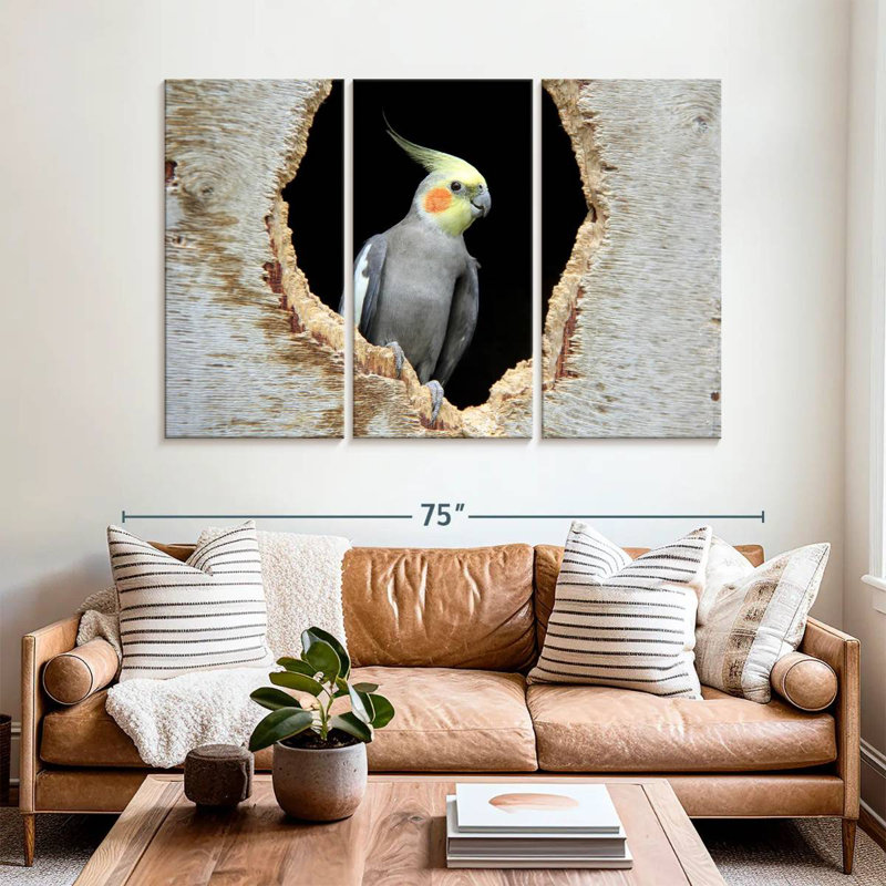 Cockatiel Brampt dans un trou, H 42 po x l 65 po