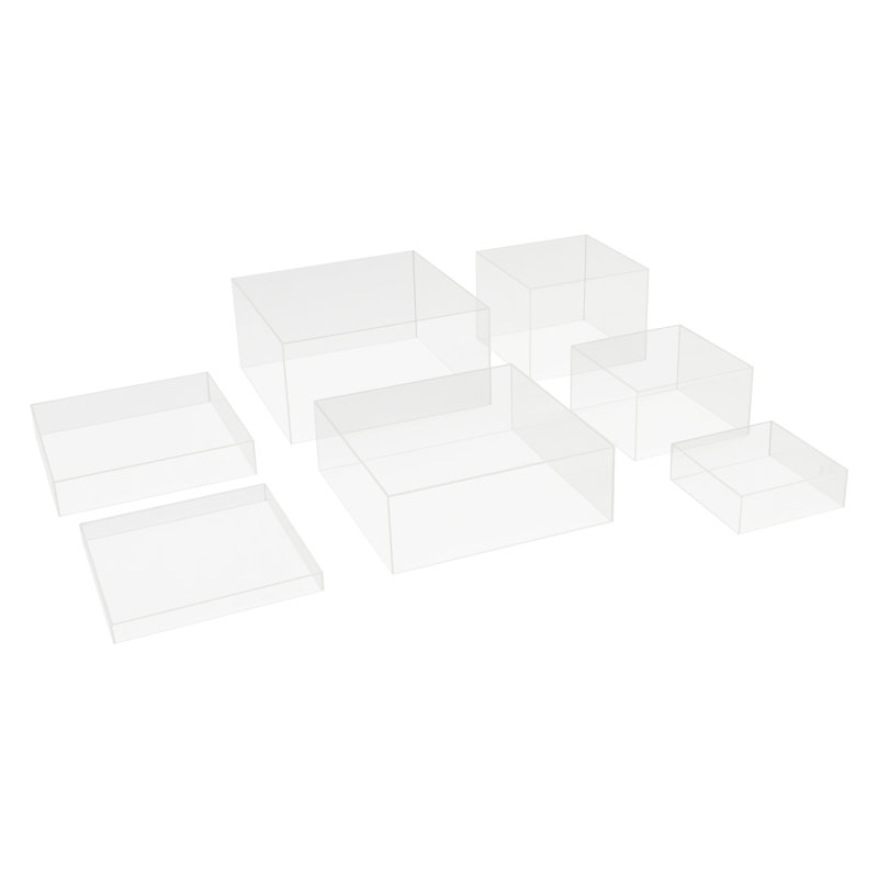 Présentoir à gâteaux en acrylique 7PCS, Clear