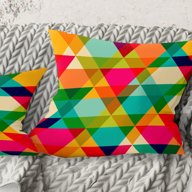 Coussin Diamond Mid-Century, 18 po x 18 po