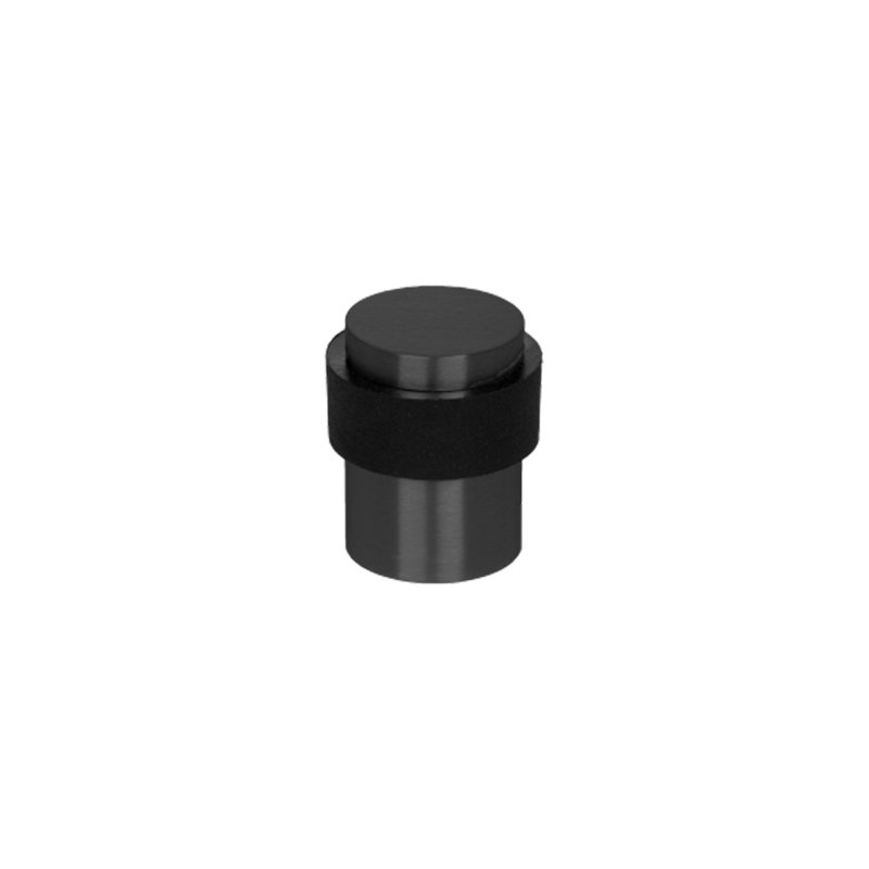 Butoir de porte en acier inoxydable, Noir satiné, H 1,57 po x l 1,18 po x P 1,18 po