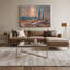 Art mural sur toile grises avec villes Abou Dabi-998788272