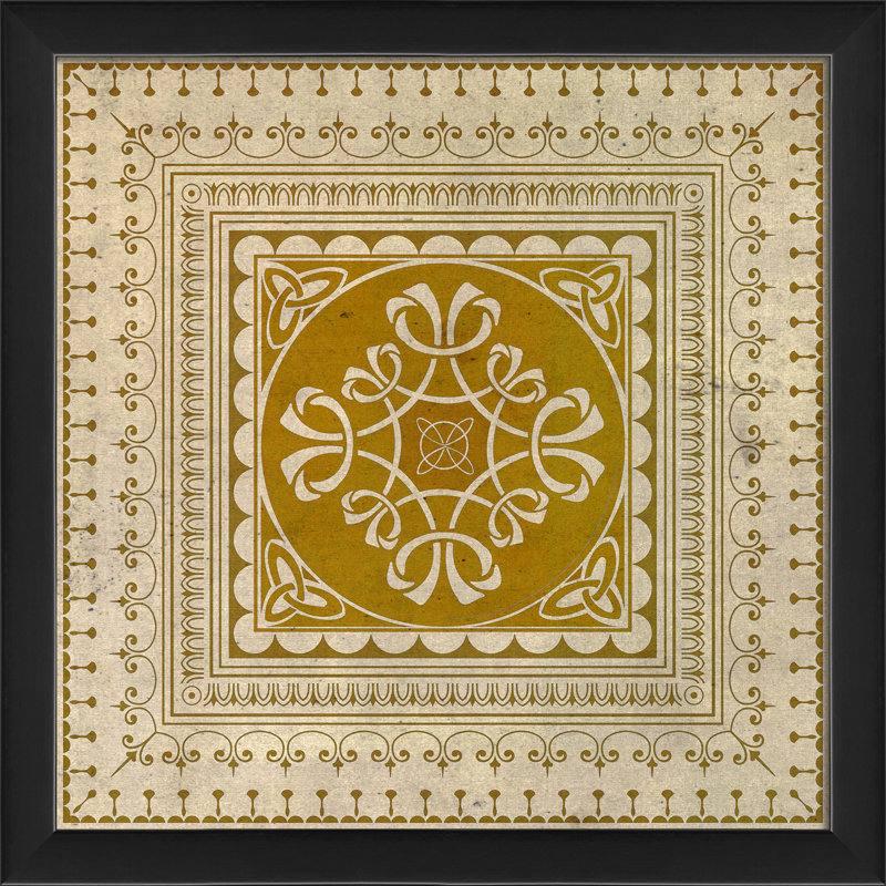 8 impressions encadrées Tile, Jaune