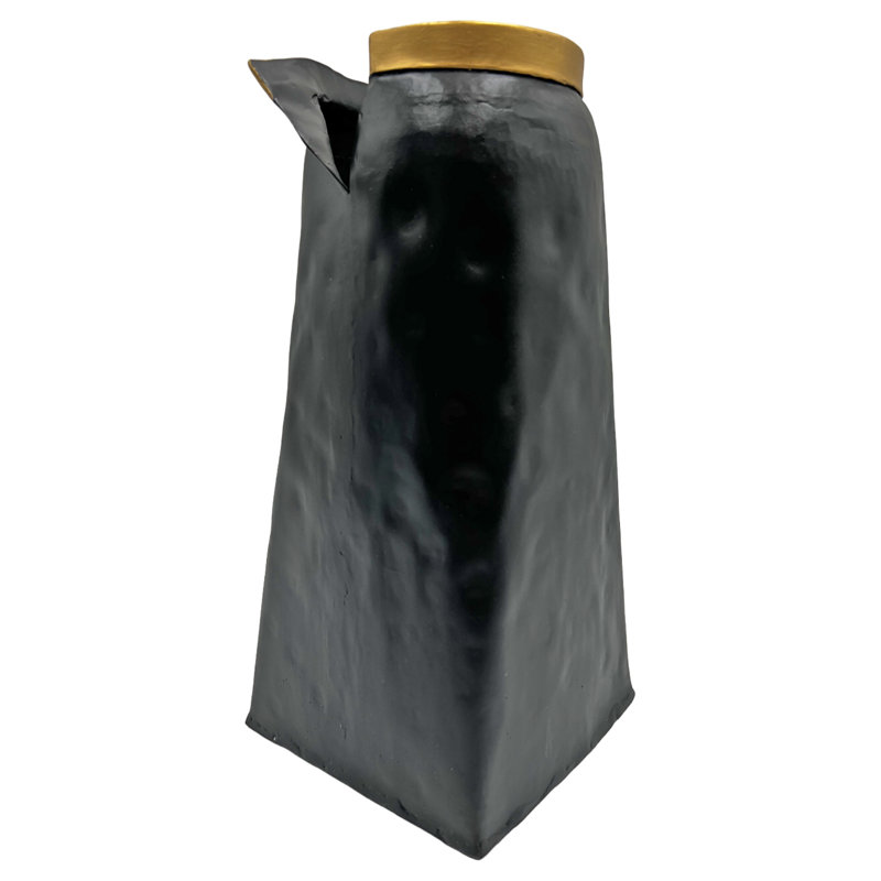 Kyelee Handmade Aluminum Table Vase, 12" H x 6" W x 6" D