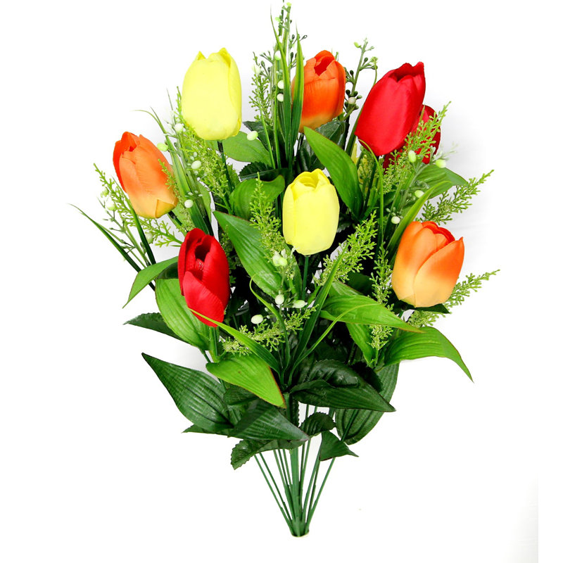 Tulip Arrangement, Yellow/Orange/Red