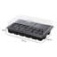 TOQUE Seed Trays 5Pc Clear View With Lids 40 Cell Propagators For Plants Green-136397998-136397999