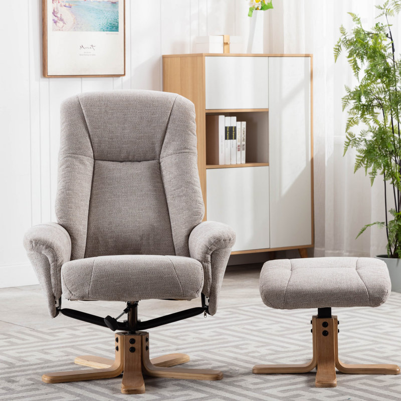 Bigelow 76cm Wide Swivel Standard Recliner, Beige
