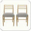 Ensemble de 2 chaises de salle à manger confortables et pratiques