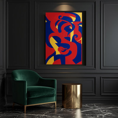 Art abstrait sur toile abstrait 25 figuratif rouge