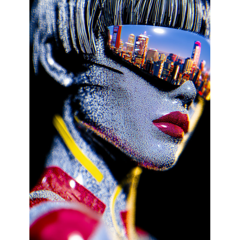 Art mural sur toile City Reflections, H 36 po x l 24 po x P 1,5 po