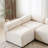 Basic Sectional Sofa, 4-Piece L-Shaped Modular Free Combination  Sofa Couch-1617536932