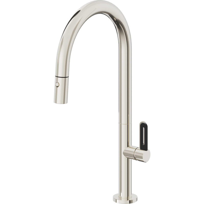 Poetto Kitchen Faucet, Polished Nickel, Short Stick