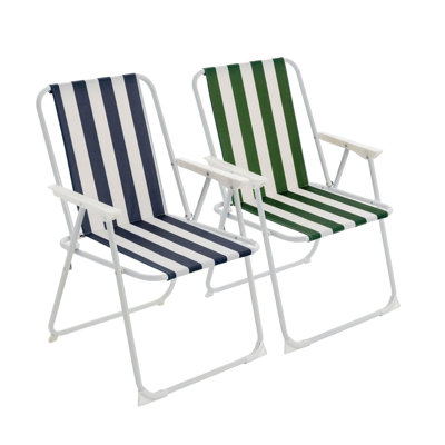 Harbour Housewares Folding Metal Beach Chairs