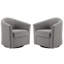 Aunna 78 Cm Wide Cotton Swivel Barrel Chair-1921420805
