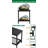 2-Tier Weather Resistant Outdoor Side Table with Storage, Black