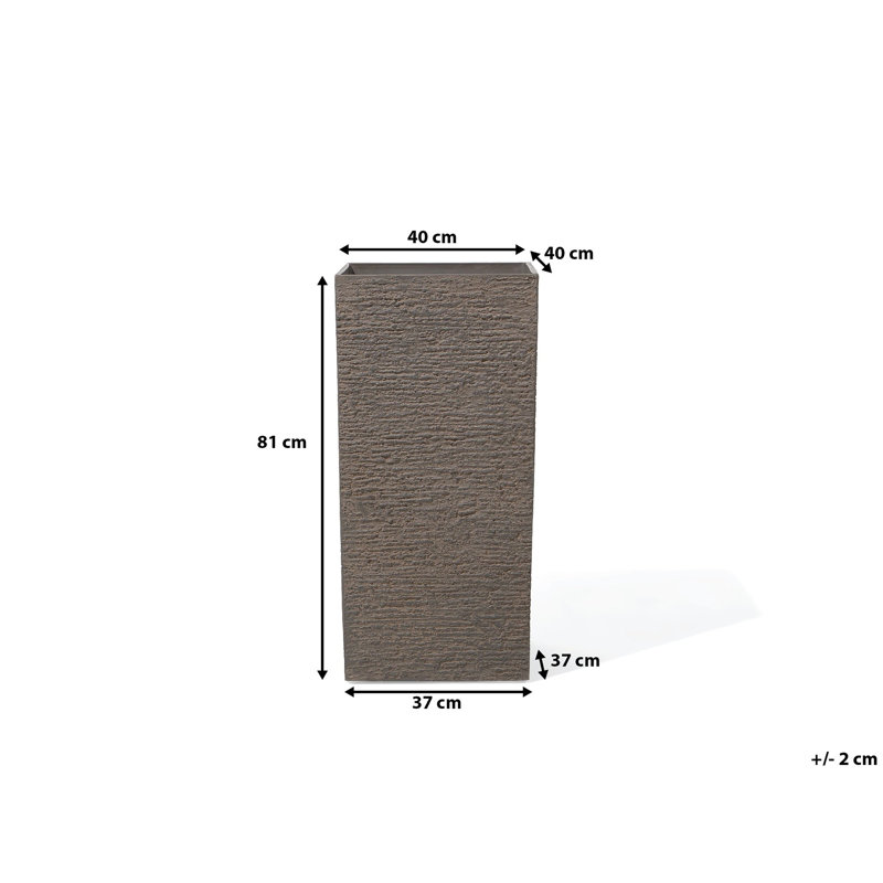 Adelina Pot Planter, Brown, 81 cm H x 40 cm W x 40 cm D