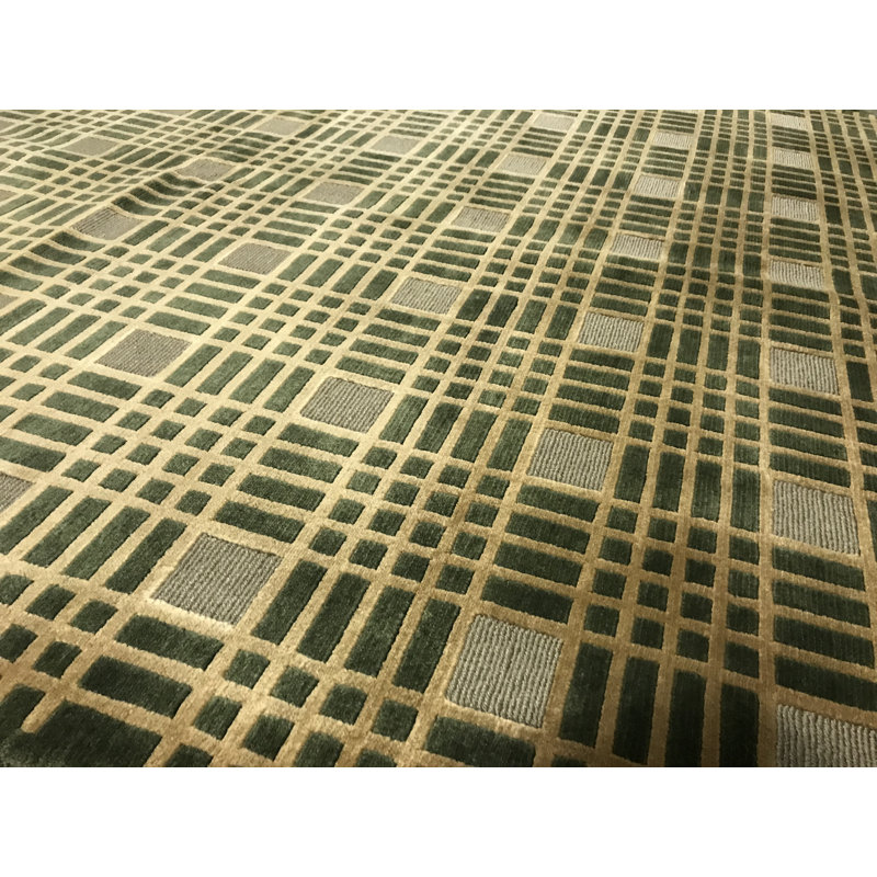 Wool Plaid Area Rug
