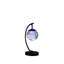 Lampe de table 14 po en verre à DEL multicolore avec orbe et port USB