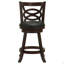 Tabouret pivotant à hauteur de comptoir cappuccino et noir (ensemble de 2)-648714223