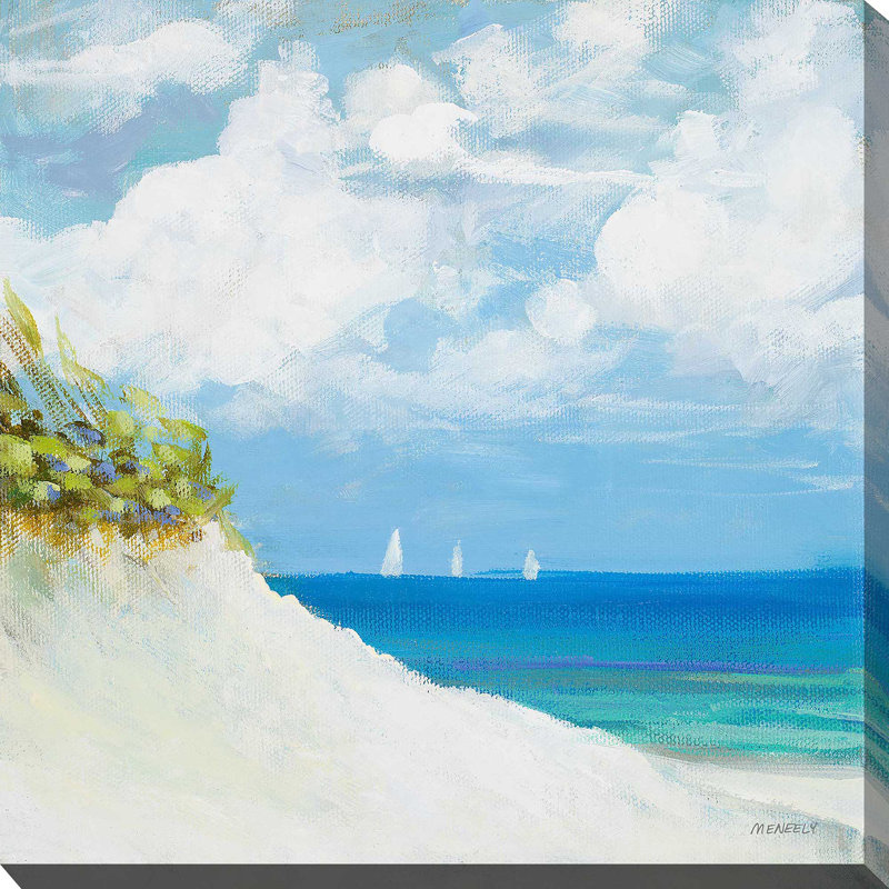 «Seaside I» par Dan Meneely - reproduction d'art, Toile tendue, H 18 po x l 18 po x P 1 po