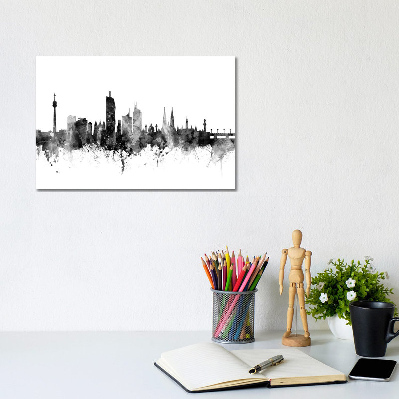 Vienna, Austria In Black And White by Michael Tompsett - Wrapped Canvas Gallery-Wrapped Canvas Giclée