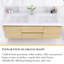 Meuble-lavabo mural 60 po avec double lavabo intégré en résine de pierre, 2 tiroirs, 2 armoires-129198628