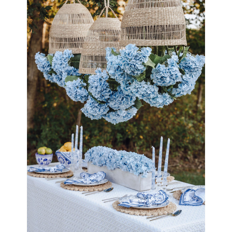 Lustre de jardin en rotin Viora, Azure, Simple