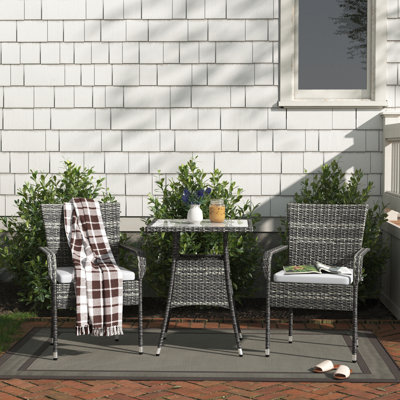 Ensemble bistro long avec coussins 23,6 po pour 2 personnes Frazer Square