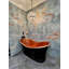 67" Hammered Copper Double Slipper Bathtub With Rings-1896947656