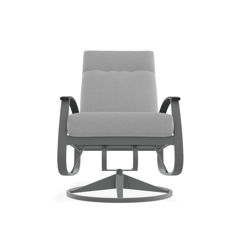 Belle Isle Outdoor Lounge Chair, Graphite, Grasscloth Cloud
