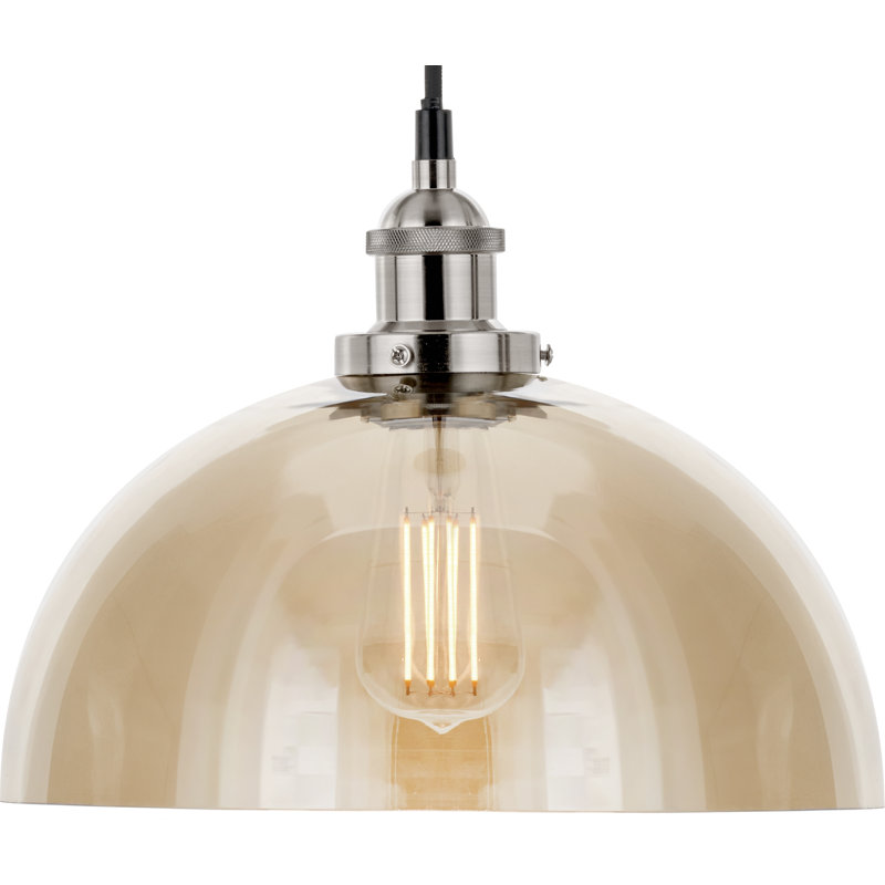 Cecilia 1 - Light Silver Dome Pendant, Lustre