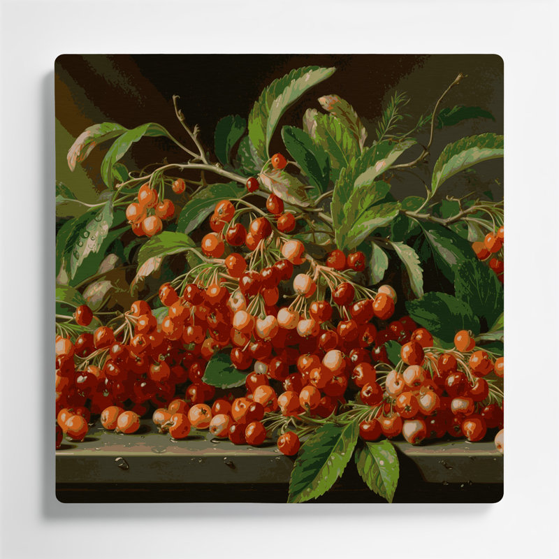 «Fruit Mayhaw», art mural en métal brun, H 12 po x l 12 po