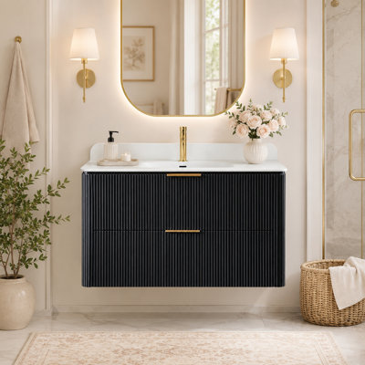Ensemble de meuble-lavabo mural 36 po