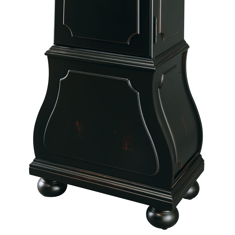 Nashua 81.5'' H Solid + Manufactured Wood Grandfather Clock with Adjustable Chime Volume