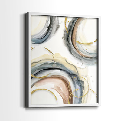 Reproduction encadrée Gold Elasticity II - bois massif