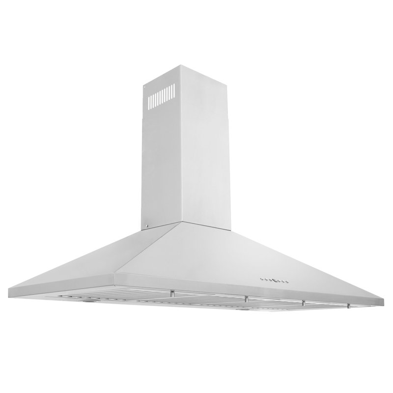 48" KL2 400 CFM Convertible Wall Mount Range Hood in Brushed Stainless Steel