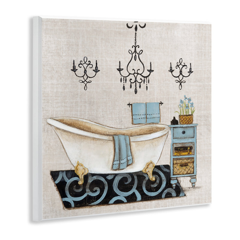 «Blue Relaxation Bath», plaque murale par Janet Tava