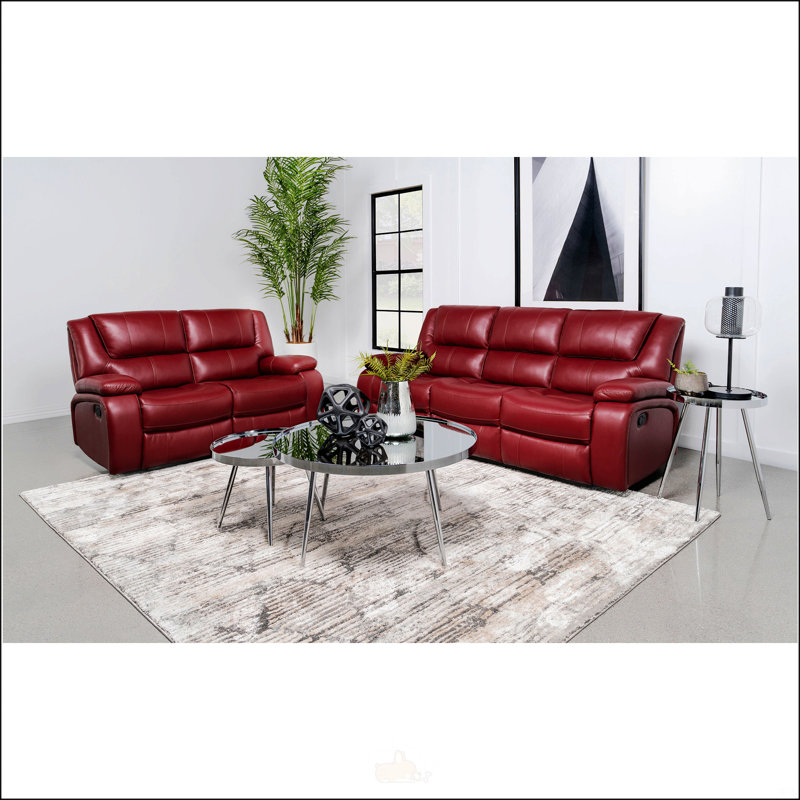 Red 2-Piece Reclining Sofa Set