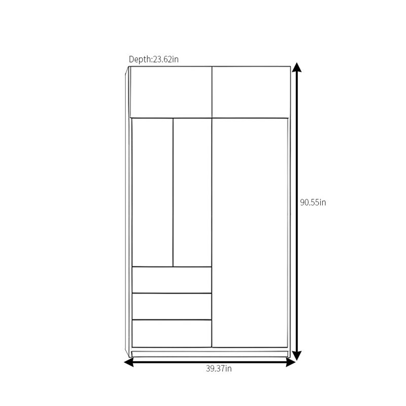 Garde-robe simple en bois