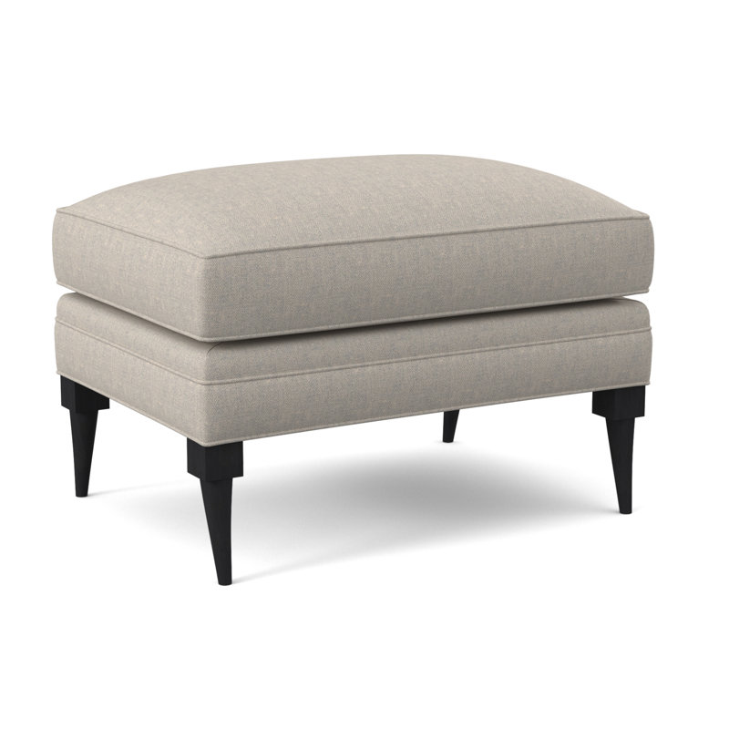 Perry Ottoman, Espresso, Elise Linen