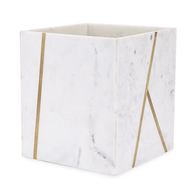 Venice Marble Wastebasket