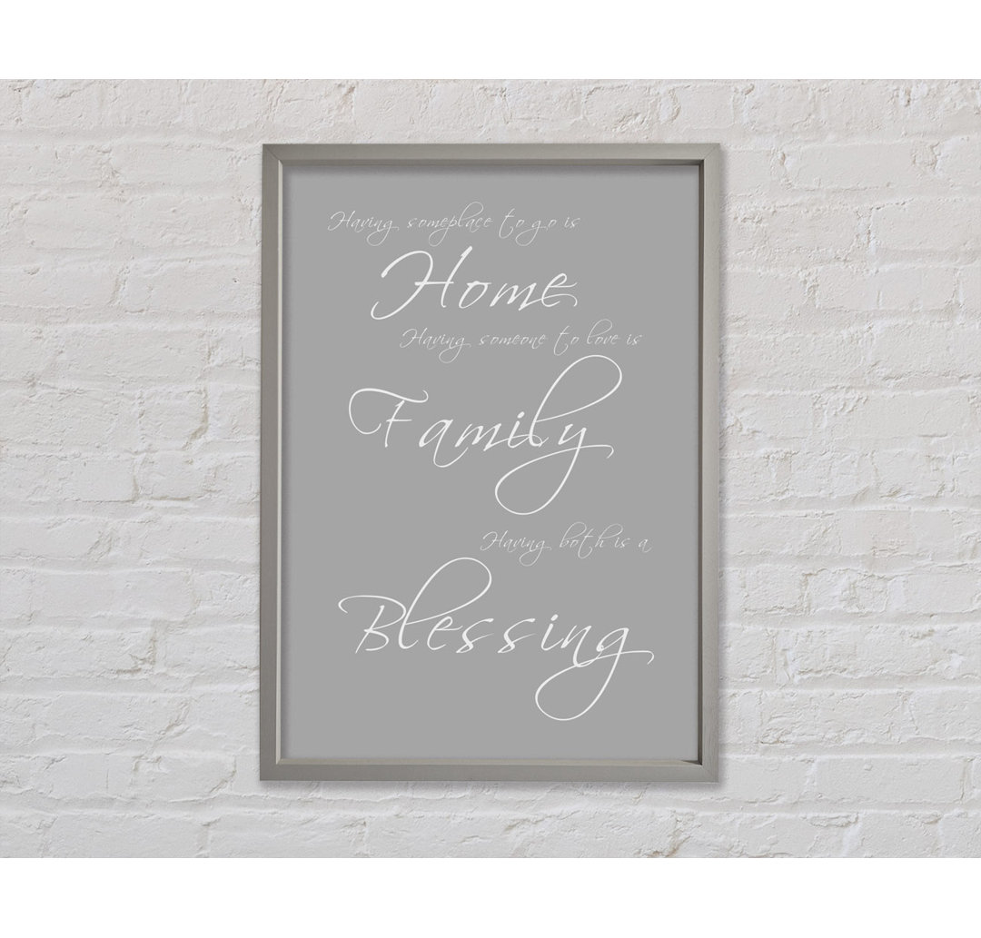 Home Quote Having Someplace To Go Is Home Vivid Pink Framed Print