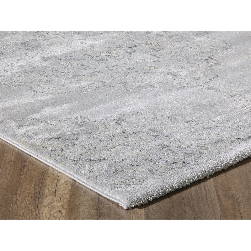 Tapis d'intérieur / extérieur gris Joren, Rectangle 5 pi 3 po x 7 pi 7 po