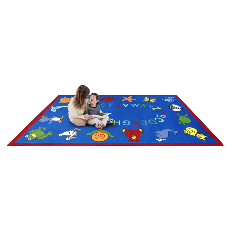 Tapis éducatif ABC par Joy Carpets, Ovale 5 pi 4 po x 7 pi 8 po