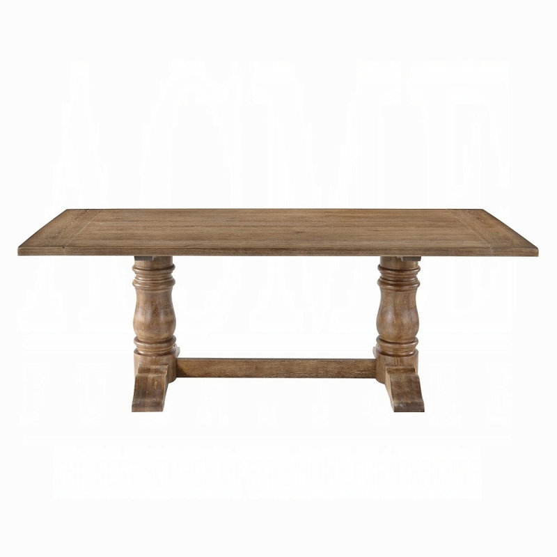 Twitchell Trestle Dining Table, Oak, 36" H x 49" L x 54" W