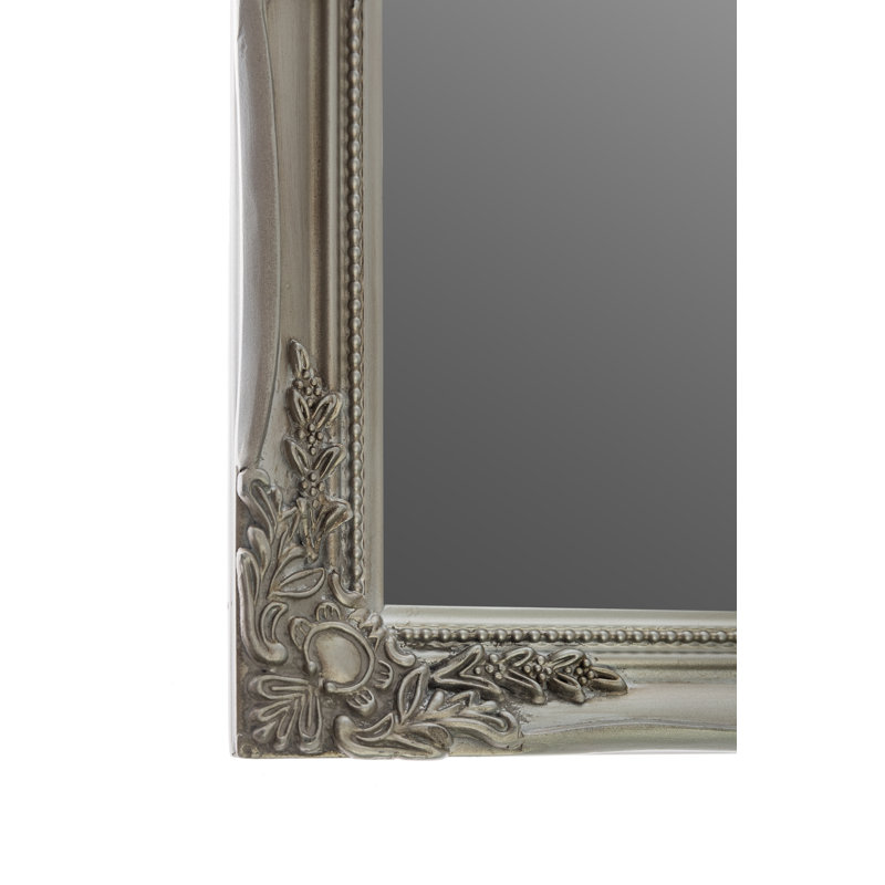 Dan Wood Flat Wall Mirror, Silver