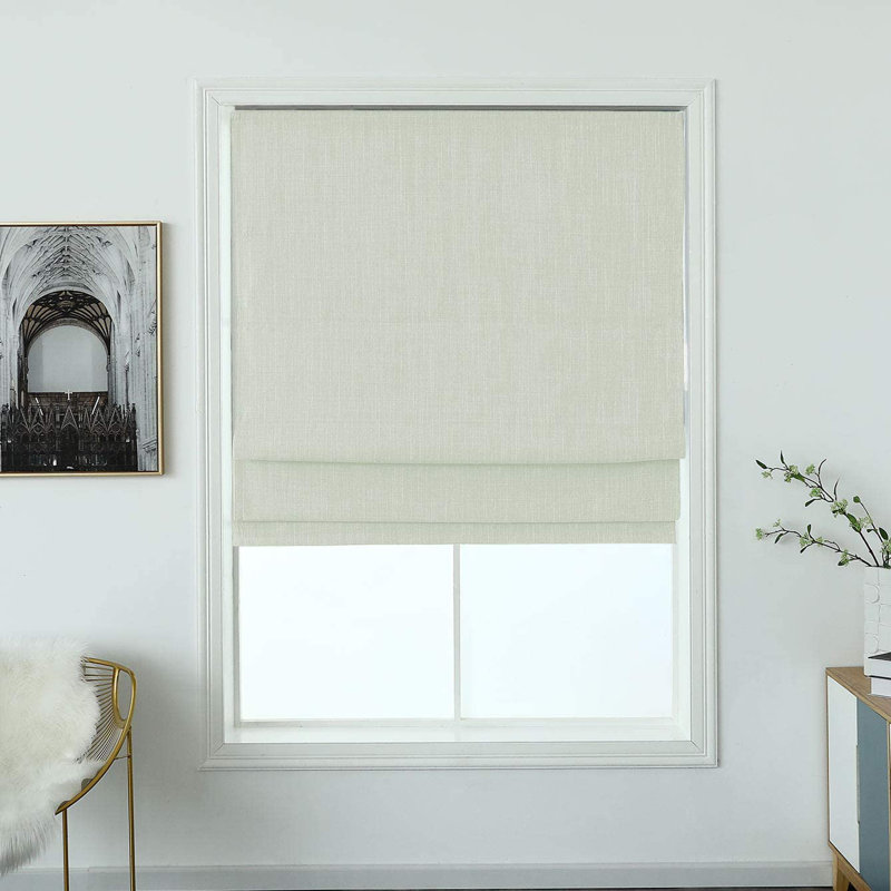Store romain obscurcissant French Vanilla, Vanille française, l 48 po x L 64 po