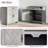 Sideboard Buffet Cabinet, Kitchen Cabinet, Barn Door Coffee Bar Cabinet With Drawer And Adjustable Shelf-1593966174