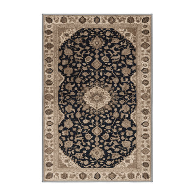 Machine Washable Persian Gray Area Rug